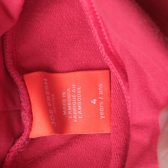 🟥3/15$ Joe Fresh Pink 'Girl Power' Hoodie - Picture 4 of 5